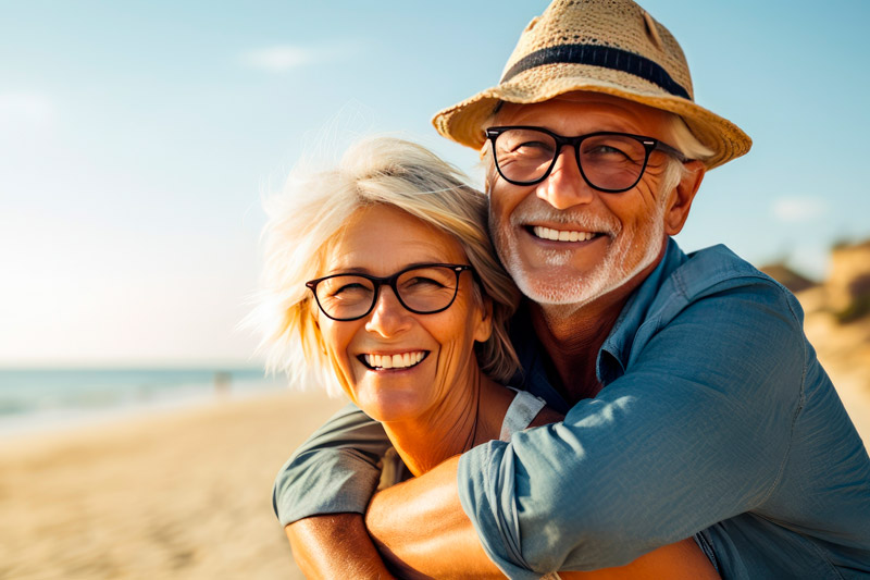 Preparer sa retraite financierement pour pas dépendre de l'état permet à un couple de retraité de partir en voyage pendant leur retraite